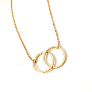 Double Ring Infinity Necklace