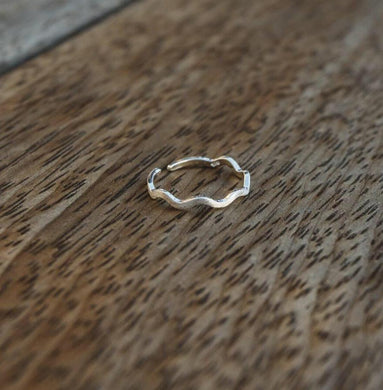 Sterling Silver Adjustable Ripple Ring