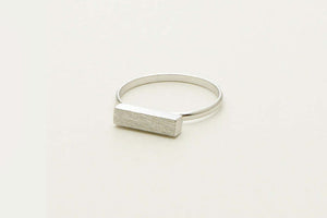 Silver Colour Nickel Free Alloy Bar Ring