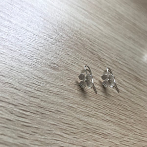 Sterling Silver Flower Earrings